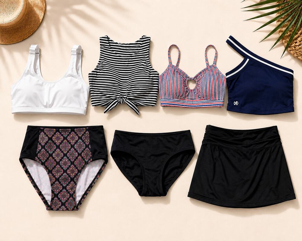 Women’s Swimwear Lot L XL 7 Pc Athleta Sports Illustrated Captiva